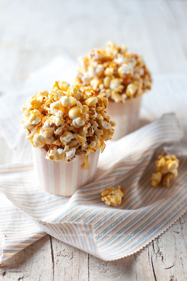 Caramel popcorn cupcake